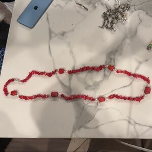 Red Beaded Necklace